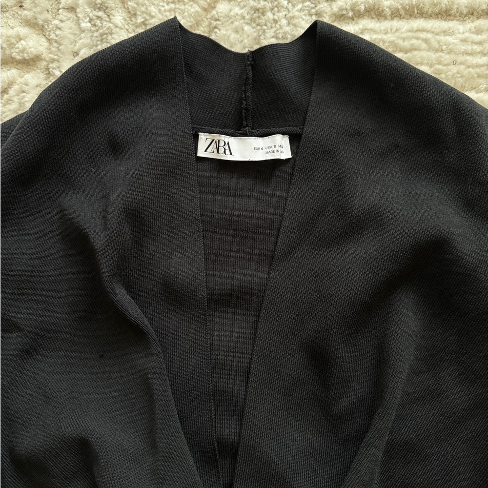 ZARA Black Bodycon Midi Dress - Picture 5 of 5